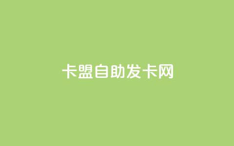 卡盟自助发卡网 - 自助发卡网专业服务，快速便捷！	。  第1张