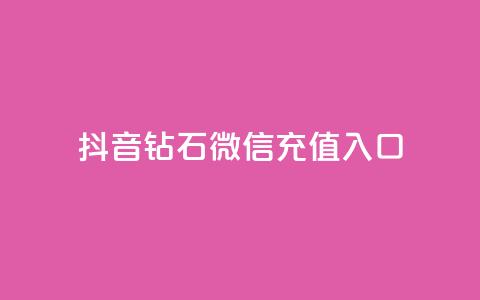 抖音钻石微信充值入口 - 抖音钻石微信充值方法详解专区。  第1张