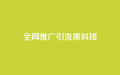 全网推广引流黑科技 - 全网推广引流黑科技:突破无限可能性!  第1张 全网推广引流黑科技 - 全网推广引流黑科技:突破无限可能性!  第1张