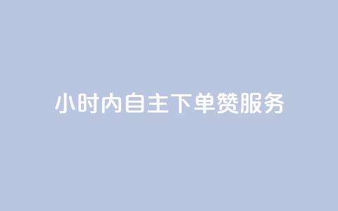 24小时内自主下单赞服务  第1张 24小时内自主下单赞服务  第1张