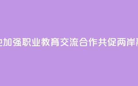 赣台两地加强职业教育交流合作 共促两岸融合发展  第1张 赣台两地加强职业教育交流合作 共促两岸融合发展  第1张
