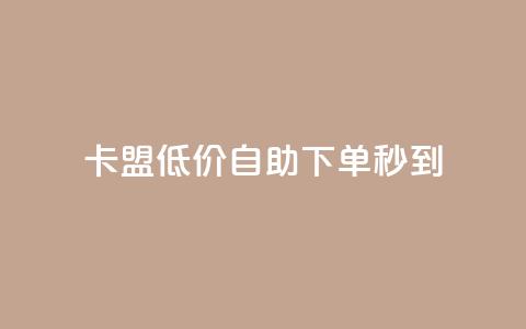 卡盟低价自助下单秒到 - 卡盟自助下单快速到账!  第1张 卡盟低价自助下单秒到 - 卡盟自助下单快速到账!  第1张