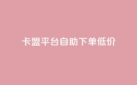 卡盟平台自助下单低价 - 自助下单低价卡盟平台助你轻松购卡!  第1张 卡盟平台自助下单低价 - 自助下单低价卡盟平台助你轻松购卡!  第1张