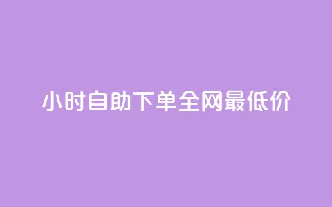 24小时自助下单全网最低价 - 全网最低价24小时自助下单优惠服务!  第1张 24小时自助下单全网最低价 - 全网最低价24小时自助下单优惠服务!  第1张