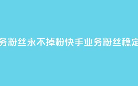 快手业务粉丝永不掉粉(快手业务粉丝稳定不流失)  第1张 快手业务粉丝永不掉粉(快手业务粉丝稳定不流失)  第1张