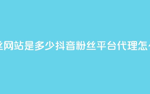 快手涨1000粉丝网站是多少 - 抖音粉丝平台代理怎么做  第1张 快手涨1000粉丝网站是多少 - 抖音粉丝平台代理怎么做  第1张
