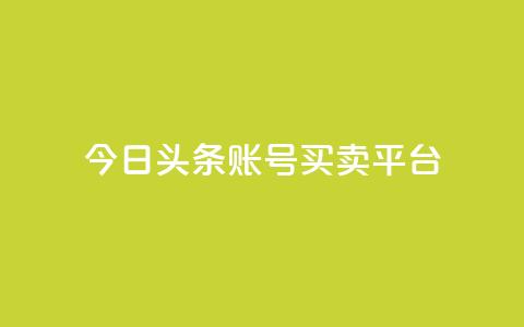 今日头条账号买卖平台 - 今日头条账号交易平台详解及风险分析!  第1张 今日头条账号买卖平台 - 今日头条账号交易平台详解及风险分析!  第1张