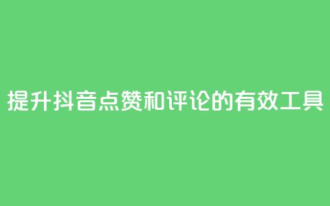 提升抖音点赞和评论的有效工具  第1张 提升抖音点赞和评论的有效工具  第1张