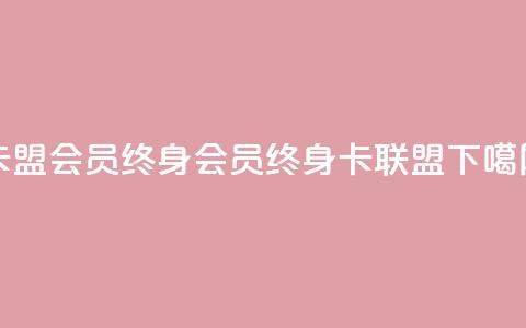 卡盟qq会员 终身(QQ会员终身卡联盟)  第1张 卡盟qq会员 终身(QQ会员终身卡联盟)  第1张