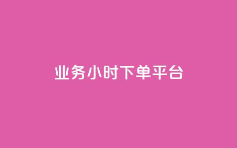 业务24小时下单平台 - 24小时快速下单服务平台助您轻松完成业务~  第1张 业务24小时下单平台 - 24小时快速下单服务平台助您轻松完成业务~  第1张