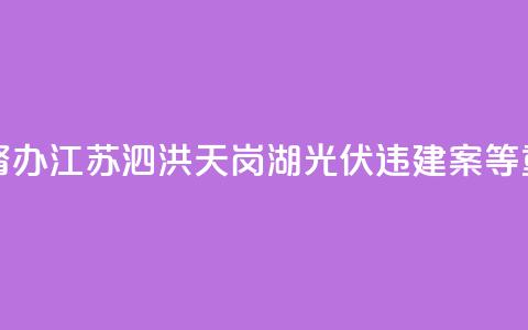 两部门联合挂牌督办江苏泗洪天岗湖光伏违建案等重大疑难复杂案件  第1张 两部门联合挂牌督办江苏泗洪天岗湖光伏违建案等重大疑难复杂案件  第1张