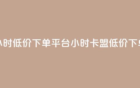 卡盟24小时低价下单平台(24小时卡盟低价下单平台)  第1张 卡盟24小时低价下单平台(24小时卡盟低价下单平台)  第1张