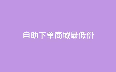 自助下单商城最低价 - 自助下单商城超值优惠最低价探索~  第1张 自助下单商城最低价 - 自助下单商城超值优惠最低价探索~  第1张