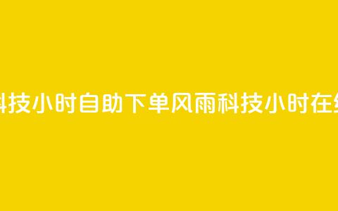 风雨科技24小时自助下单(风雨科技24小时在线下单)  第1张 风雨科技24小时自助下单(风雨科技24小时在线下单)  第1张
