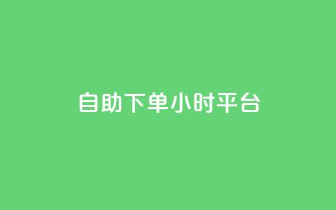 自助下单24小时平台 - 全天候自助下单平台让您随时畅享服务~  第1张 自助下单24小时平台 - 全天候自助下单平台让您随时畅享服务~  第1张