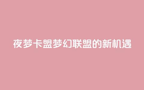 夜梦卡盟:梦幻联盟的新机遇  第1张 夜梦卡盟:梦幻联盟的新机遇  第1张
