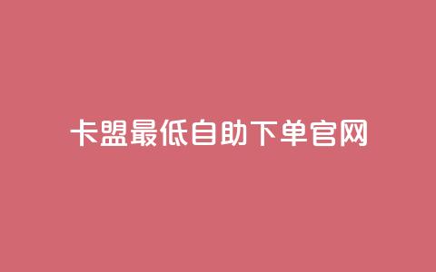 卡盟最低自助下单官网 - 卡盟官网自助下单，最低价格保证！!  第1张