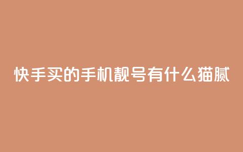 快手买的手机靓号有什么猫腻 - 快手购买手机靓号的隐藏秘密与注意事项!  第1张 快手买的手机靓号有什么猫腻 - 快手购买手机靓号的隐藏秘密与注意事项!  第1张