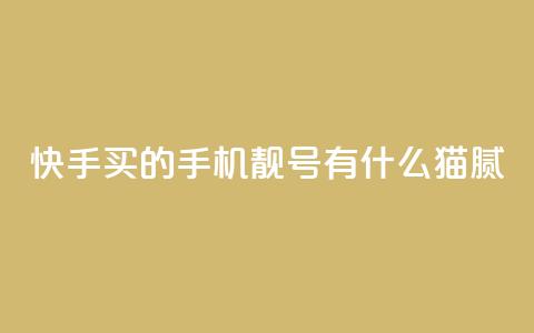 快手买的手机靓号有什么猫腻 - 快手购买手机靓号的隐藏秘密与注意事项!  第1张 快手买的手机靓号有什么猫腻 - 快手购买手机靓号的隐藏秘密与注意事项!  第1张