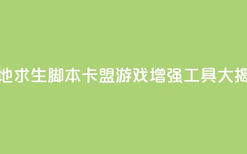 绝地求生脚本卡盟:游戏增强工具大揭秘  第1张 绝地求生脚本卡盟:游戏增强工具大揭秘  第1张