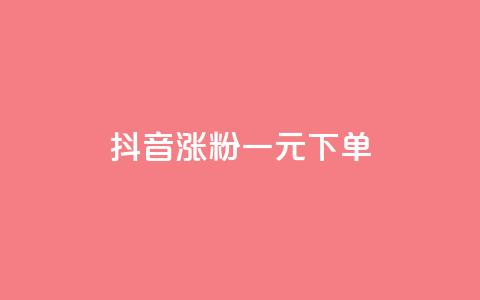 抖音涨粉一元下单 - 抖音一元下单快速涨粉秘诀揭秘!  第1张 抖音涨粉一元下单 - 抖音一元下单快速涨粉秘诀揭秘!  第1张