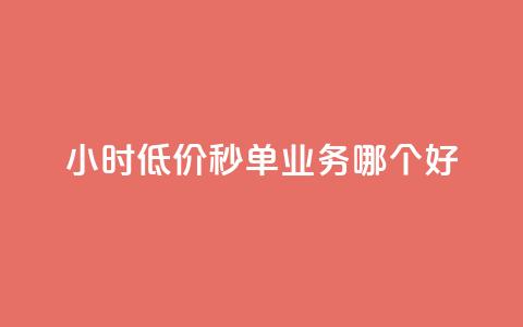 24小时低价秒单业务哪个好 - 哪种24小时低价秒单业务更好?让你省钱又放心!  第1张 24小时低价秒单业务哪个好 - 哪种24小时低价秒单业务更好?让你省钱又放心!  第1张