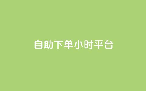 自助下单24小时平台 - 全天候在线自助下单服务!  第1张 自助下单24小时平台 - 全天候在线自助下单服务!  第1张