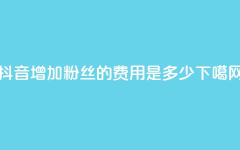 抖音增加100粉丝的费用是多少  第1张 抖音增加100粉丝的费用是多少  第1张