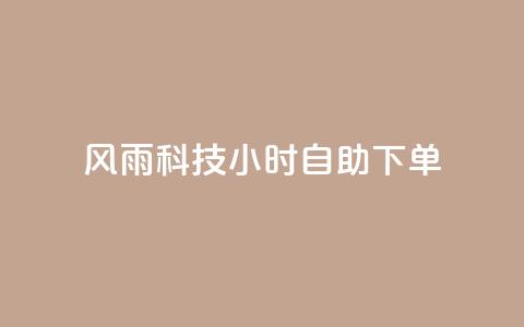 风雨科技24小时自助下单 - 风雨科技推出全天候自助下单服务~  第1张 风雨科技24小时自助下单 - 风雨科技推出全天候自助下单服务~  第1张