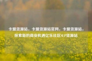 卡盟货源站,卡盟货源站官网,卡盟货源站,探索新的商业机遇亿乐社区SUP货源站