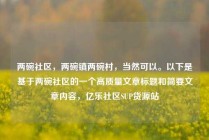 两碗社区,两碗镇两碗村,当然可以。以下是基于两碗社区的一个高质量文章标题和简要文章内容,亿乐社区SUP货源站