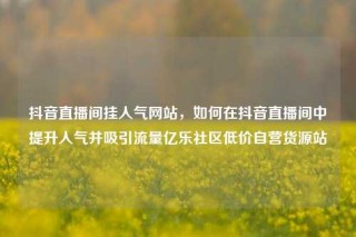 抖音直播间挂人气网站,如何在抖音直播间中提升人气并吸引流量亿乐社区低价自营货源站