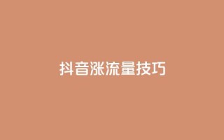 抖音涨流量技巧 - 提升抖音流量的秘诀!