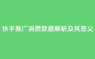 快手推广消费数据解析及其意义