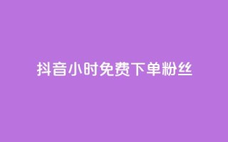 抖音24小时免费下单粉丝 - 抖音限时免费下单粉丝!!
