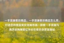 一手货源低价商品,一手货源低价商品怎么卖,打造您的独家低价货源市场—探索一手货源与高效采购策略亿乐社区低价自营货源站