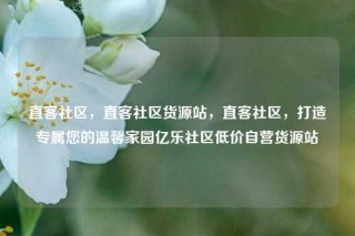 直客社区,直客社区货源站,直客社区,打造专属您的温馨家园亿乐社区低价自营货源站