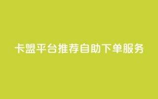 卡盟平台:推荐自助下单服务