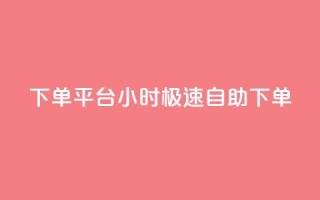 dy下单平台:24小时极速自助下单