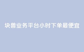 块兽业务平台24小时下单最便宜 - 块兽业务平台全天候最低价下单服务!