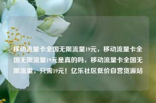 移动流量卡全国无限流量19元,移动流量卡全国无限流量19元是真的吗,移动流量卡全国无限流量,只需19元!亿乐社区低价自营货源站