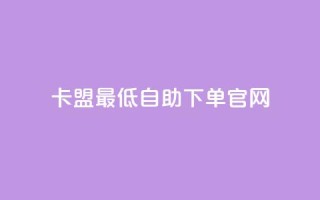 卡盟最低自助下单官网 - 卡盟官网自助下单服务,低价优质推广!