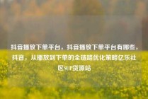抖音播放下单平台,抖音播放下单平台有哪些,抖音,从播放到下单的全链路优化策略亿乐社区SUP货源站