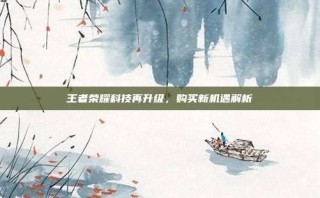 王者荣耀科技再升级,购买新机遇解析