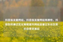 抖音涨流量网站,抖音涨流量网站有哪些,抖音如何通过优化策略提升网站流量亿乐社区低价自营货源站