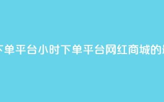 网红商城24小时下单平台 - 24小时下单平台—网红商城的最佳选择!
