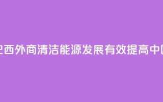 请回答:中国2035丨巴西外商:清洁能源发展有效提高中国人民生活质量