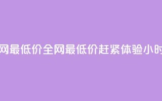 Ks24小时自助下单全网最低价 - 全网最低价，赶紧体验KS24小时自助下单！!