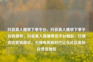 抖音真人播放下单平台,抖音真人播放下单平台有哪些,抖音真人直播带货平台崛起,打破传统营销模式,引领电商新时代亿乐社区低价自营货源站