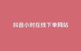 抖音24小时在线下单网站 - 抖音全天候在线下单服务平台全解析!